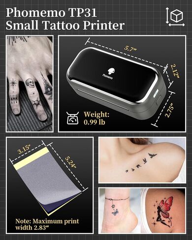 Phomemo Tattoo Transfer Paper for TP31 Mini Tattoo Stencil Printer, 100 Sheets 3.15" x 5.24" Stencil Paper for Tattoo Supplies Kit in Saudi Arabia