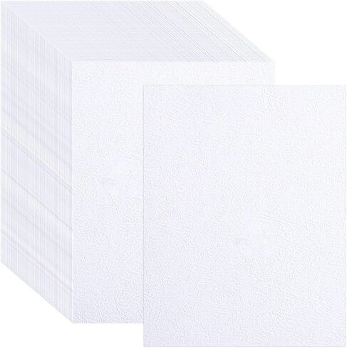 50 ورقة من الكتان Cardstock White 250g/92lb Cover Cover Paper ، 8.5 × 11 بوصة للطابعات ، الدعوة ، الفنون والحرف ، سجل القصاصات ، مشاريع DIY (أبيض ، 8.5 × 11in ، J) in Kuwait