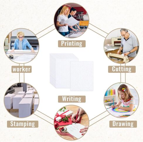 50 ورقة من الكتان Cardstock White 250g/92lb Cover Cover Paper ، 8.5 × 11 بوصة للطابعات ، الدعوة ، الفنون والحرف ، سجل القصاصات ، مشاريع DIY (أبيض ، 8.5 × 11in ، J) in Kuwait