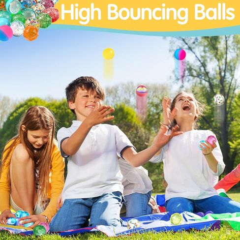 250 قطعة كرات نطاطية الجزء الأكبر 5 أنماط كرات بريق نطاط للأطفال 25 ملم متنوعة من كرات المطاط الصغيرة الملونة للحصول على جوائز لعبة الحفلات الأطفال وآلات البيع in Kuwait