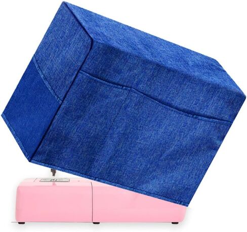 TEQIN Foldable Sewing Machine Protective Cover with Storage Pockets, Universal Dustproof Quilted Dust Cover, Blue in Kuwait