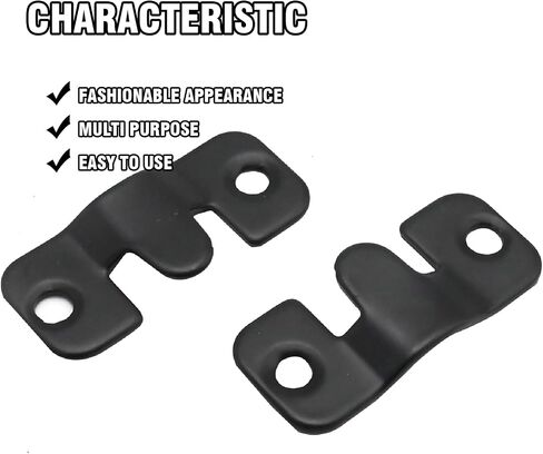 20Pcs Flush Mount Bracket, 1.69 x 0.75 inch Interlocking Photo Frame Hook, Stainless Steel Picture Hanger Z Clip Bracket for Picture Display Art Gallery Wall Mount (Black) in Kuwait