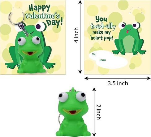 Joyin 28 حزم بطاقات هدايا عيد الحب مع بوبت Eyes Animal Keychains for Kids Form in Kuwait