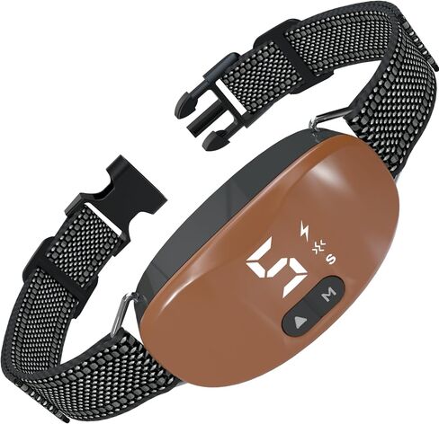 Dog Bark Collar,Automatic Anti Barking Collar with 8 Adjustable Sensitivity,Effective 8 Levels of Vibration Shock Beep Modes,for Medium Large Dogs,Waterproof and Rechargeable,Orange in Saudi Arabia