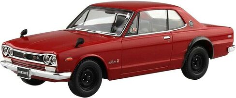 Aoshima Bunka Kyozai 09-C The Snap Kit Series Skyline 2000GT-R Red Color Coded Plastic Model in Kuwait