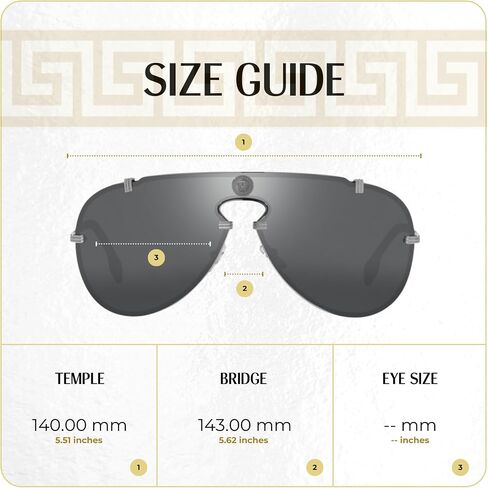 نظارات شمسية فيرساتشي VE2243 بايلوت للرجال + حزمة مع مجموعة نظارات مجانية من Designer iWear in Saudi Arabia