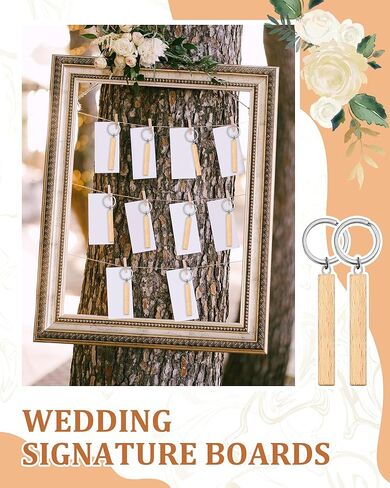 Wavyknot 24 Pcs Blanks Wooden Keychain Bulk Laser Engraving Blanks Wooden Key Chain Rectangle DIY Wood Key Chain Unfinished Wooden Key Tag for Laser Engraving, DIY Various Key Tags, Wood Crafts Gift in Kuwait