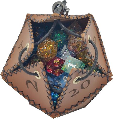 Futhark Handmade Chainmail DND DICE BAG-حقيبة D&D D & D على غرار القرون الوسطى لتخزين RPG Polyhedral Dice-إكسسوارات DND: حقيبة زهر معدنية متينة. هدية DND رائعة/هدية DM in Kuwait