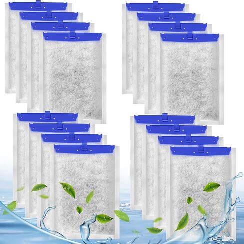 16 Pack Filter Cartridge for Whisper Bio-Bag Filters, Large Replacement Filter Cartridges for Aquariums Compatible with Whisper Filters 20i,40i/IQ20,30,45,60/PF20,30,40,60 and Repto Filter in Kuwait