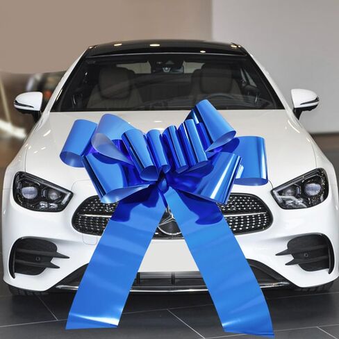 Giant Bow for Car,Big Sky Blue Car Bow 30inch Large Giant Bow for Gifts,Large Gift Wrapping Bow for Large Gift Decoration for Christmas,New House,Car,Party,Festival. (Sky Blue) in Kuwait