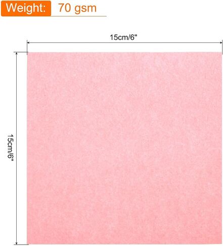 MECCANIXITY 125 Sheets Origami Paper Double Sided 6x6 Inch(15x15cm) Square Sheet for Art Craft Project, Beginners, Gifts Decor, Pink in Saudi Arabia
