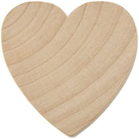 1-1/2" Wood Hearts, Natural Unfinished Wood Heart Cutout Shape, (1.5 Inch), Wooden Heart (1-1/2 Inch Tall x 1/8 Inch Thick) - Bag of 25 in Saudi Arabia