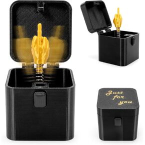 Middle Finger Gifts, Middle Funny Finger in a Box, Annoying Gift Box with Finger, Spoof Hand Prank Pop Up Gift for Adults, Funny Gift Box for Desktop Decor