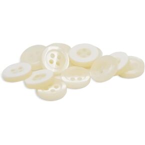 12 Pcs White Buttons - 4 Hole 18l Buttons for Sewing Size 0,35" 0,4" 0,45" Round Buttons for Crafts & DIY – Plastic 9,10,11mm Buttons - Sewing Accessories for Clothing Arts Crafts Blazer Suit Jacket