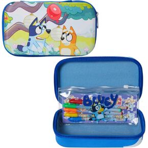 Innovative Designs Gabby’s Dollhouse Pencil Case Set with Stickers and Gel Pens for Kids, Molded with Zip Closure, Purple
