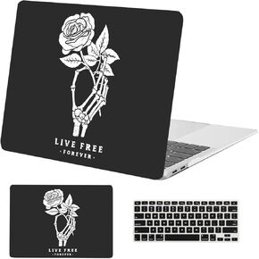 Compatible with MacBook Pro 16 inch Case 2021 2022 Release A2485 M1 Pro/Max with Touch ID, Plastic Hard Shell Case Cover & Keyboard Skin for MacBook Pro 16 inch - Rose Finger