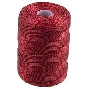 C-Lon Bead Cord, Red Hot