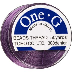 TOHO One-G Beading Thread, 50 Yard Bobbin (Purple)