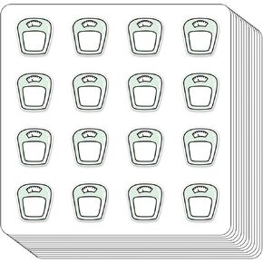 Weight Tracking Scale Planner Stickers, 0.5 inch Scrapbooking Arts Calendar Kids Crafting 208-Pack