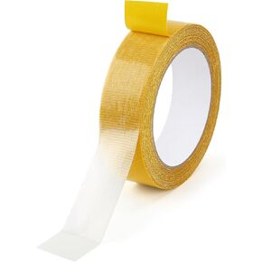 1 Pack Double Sided Fabric Tape Heavy Duty Gauze Tape Fabric Tape High Stickness Mounting Tape for Carpets, Pictures, Posters, Frames (2CM/0.78Inch x 20M/66FT) in Kuwait