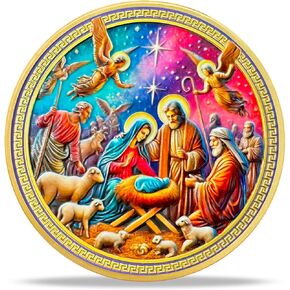 Growing in Faith Christian Challenge Coin | "Rooted in Christ" Religious Token & Medallions | Colossians 2:6-7 Bible Verses Chip for Study | Ideal Religious and Christian Gifts for Men & Women