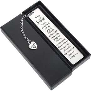 Best Friend Bookmark Gifts for Women Book Lover Gifts with Box Friendship Bookmarks for Best Friend Christmas Stocking Stuffers Birthday Graduation Gifts To My Friend Bookmark Sentimental Gifts