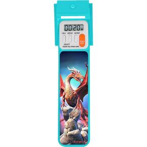 Mark My Time Reading Timer and Bookmark for Kids, Cool Bookmarks and Reading Incentives, Great Christmas Gift & Stocking Stuffer for Book Lovers - 3D Dragon