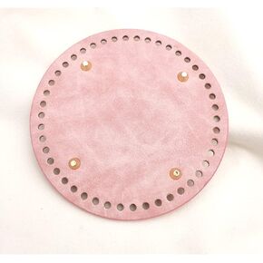1 PC DIY أكياس أسفل أكياس الكروشيه حصيرة السقوط السفلية مع ثقوب لصنع الأكياس DIY (الوردي ، الجولة 7 "× 7")