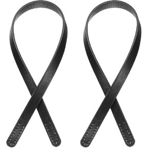 uxcell 2Pcs PU Leather Bag Handle, 25.6" Handbag Straps 0.7" Wide Sew on Bag Handle Replacement Shoulder Bag Strap for DIY Bag Making Wallet Handbag Repair Replacement, White
