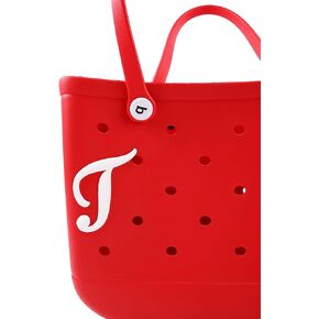 Letter Charm for Bogg Bag and Simply Southern Tote - Large Decorative 3D Alphabet Lettering Inserts Accessories for Beach Bag - DIY Personalizing Your Handbag