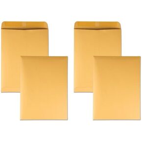Quality Park 41467 Quality Park Catalog Envelopes, Heavyweight/Gummed, 9x12, 28lb, Kraft, 100/Box