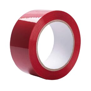 Red Carton Sealing Tape, Packing Tape, Moving Tape 2" x 110 Yard,2.0 mil Thick, Heavy Duty (1 Roll)