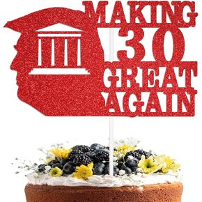 Make 70 Great Again Birthday Party Cake Decorations for Women Men Funny Trump Cake Topper 70th Golden Wedding Anniversary Celebration Decoration(MAKE 70 GRAET AGAIN)