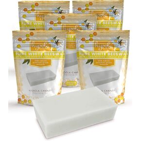 Hyoola Yellow Beeswax Pellets - 100% Natural - Premium Cosmetic Grade - Pure Beeswax Pellets - 1 Pound - Triple Filtered Easy Melt Bees Wax Pastilles