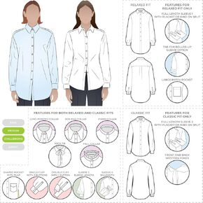 Style Arc Sewing Pattern - Clayton Woven Shirt Pack (Sizes 04-16)