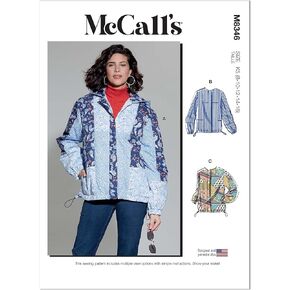 McCall's Misses' Jacket Sewing Pattern Kit, Design Code M8346, Sizes 18-20-22-24-26