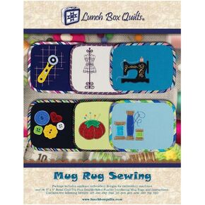 Lunch Box Quilts Mug Rug Sewing Applique Embroidery Designs Pattern