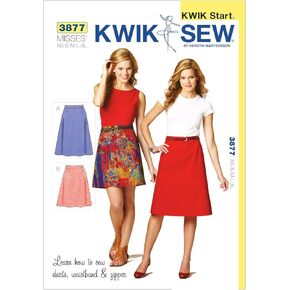 Kwik Sew K3877 نمط خياطة التنانير ، حجم XS-S-M-L-XL