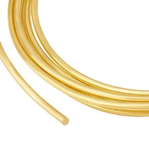 BENECREAT 16.40 Feet Bare Solid Brass Wire, 10 Gauge Round Soft Brass Wire Pure Brass Wire for Jewelry Making Craft Gem Wrapping