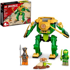 LEGO NINJAGO Lloyd’s Ninja Mech Battle Action Figure Toy 71757 for Kids, Boys and Girls Ages 4 Plus with Snake Figure and Minifigure, Gifts for Preschoolers