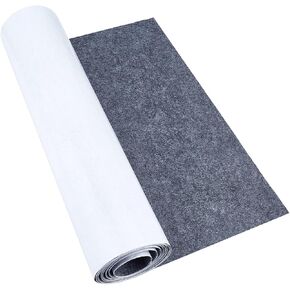 BENECREAT 15.5 x 78.5" Gray Back Adhesive Felt Sheets Fabric Sticky Sheets Fabric Peel Stick for DIY Costume Making and Jewelry Box