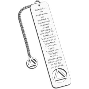 Serenity Prayer Gifts Sobriety Gifts for Women Men Stocking Stuffers for Teens Girls 16-18 Proud of You Bookmark Sober Gifts for Him Her Cancer Gifts Recovery Gifts AA Warrior Gifts Book Lover Gift