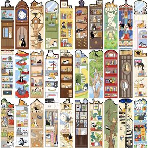 30 PCS Booktok Cute Cat Bookmarks for Women Men Bookmarks for Book Lovers Book Tracker Bookmark Paper Book Marks for Reading Women Bookish Christmas Gifts for Cat Lover Friend Reading Accessories