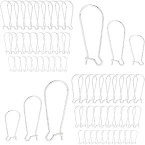 Ear Wire Hooks,300PCS Earring Hooks Dangle Earring Kidney Ear Wires Earring Teardrop Ear Wire for DIY Jewelry Making (300PCS White K/Kc Gold)