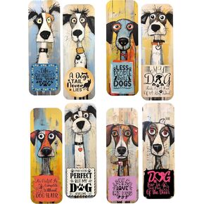 Cute Bookmarks with Cute Dog Lover Sayings On Each. Great Gift for Dog Lovers Who Read! Dog Mom Gift. Set of 7.