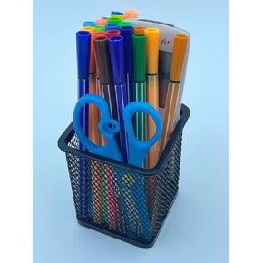 Metal Mesh Desk Organizer,Pen Holder for Desk (With Drawer)