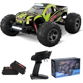 1:10 Off-Road All Terrain Remote Control Car, RC Monster Truck, Max 43 Km/H High Speed 4WD Electric RC Cars with 2.4 GHz Remote Control and 2 Lipo Batteries for Kids Adults Boys Gifts