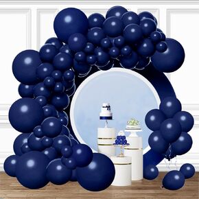 Navy Blue Balloons,106 pcs Dark Blue Balloons Different Sizes for Wedding Graduation Birthday Party Backdrop Decorations