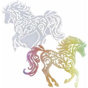 Horse Wall Hanging Resin Mold Large Animal Silicone Molds Wall Decor Epoxy Resin Mold Horse Silicone Molds for Epoxy Resin DIY Wall Hanging Art Craft Table Home Decor (Horse Mold)