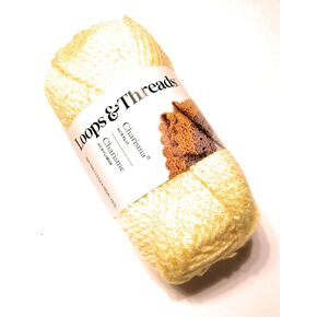 Charisma Yarn by Loops & Threads - Bulky (5) - 109 Yards - Light Yellow Sorbet